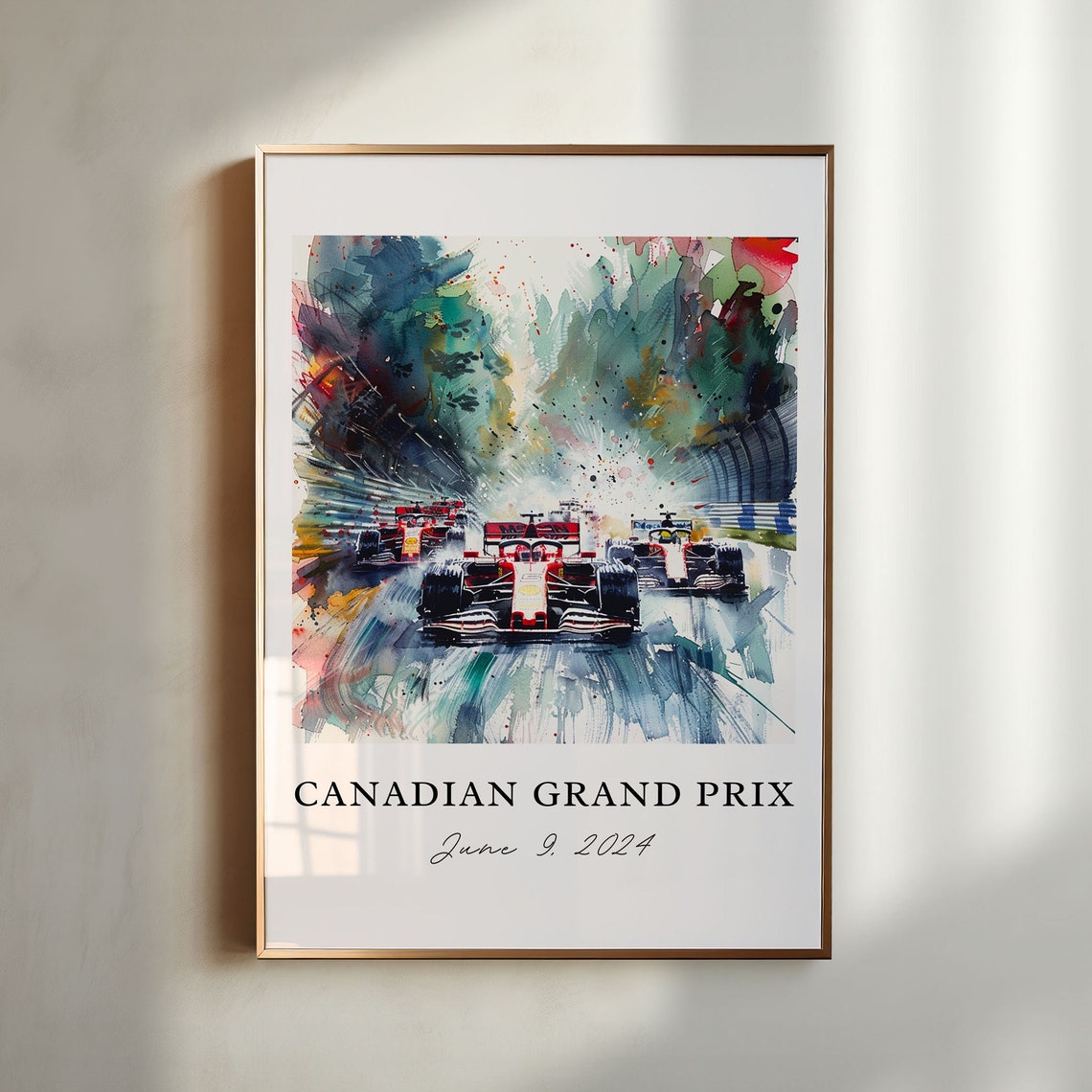 Canadian Grand Prix Art F1 Montreal Print Canadian F1 Watercolor Art Montreal F1 Gift Travel Print Travel Poster Housewarming Gift