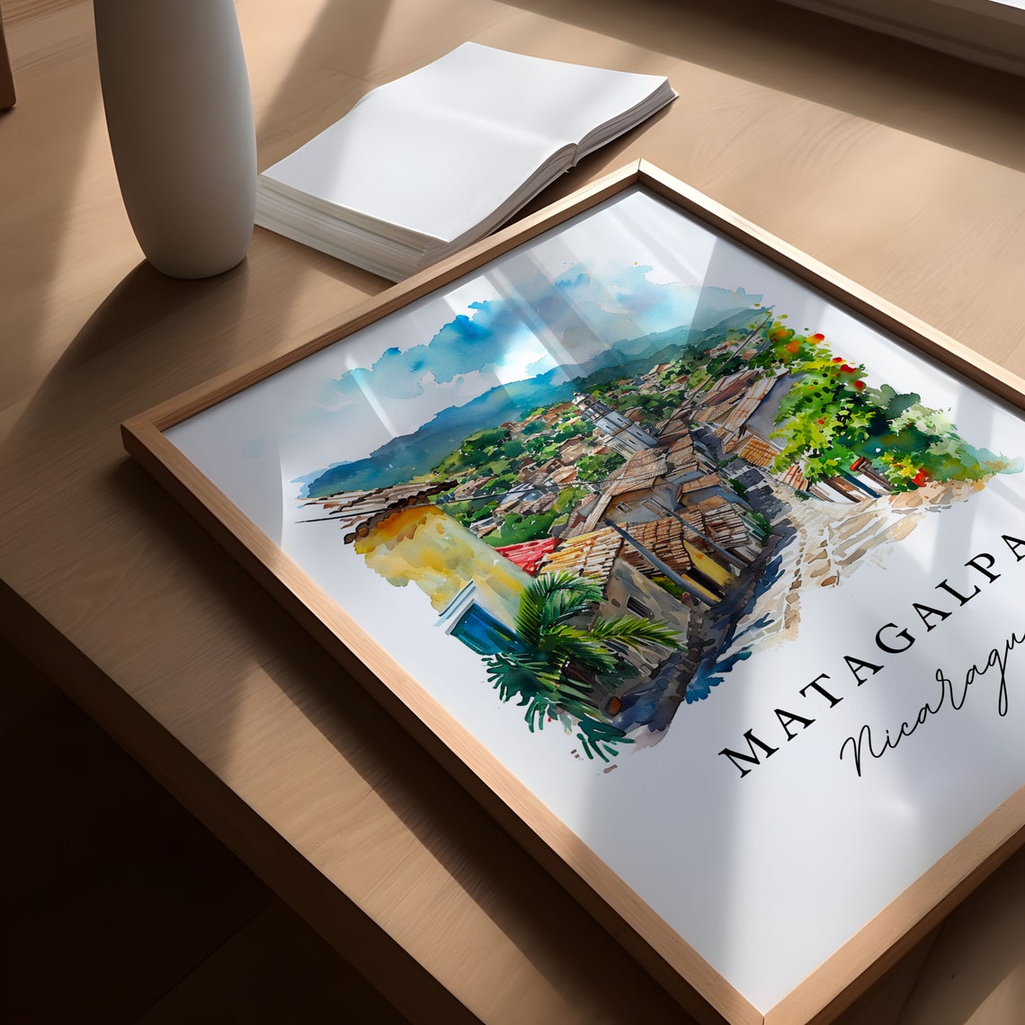 Matagalpa Nicaragua Wall Art Print Wedding Gift Birthday Present Custom Text Perfect - Image 5
