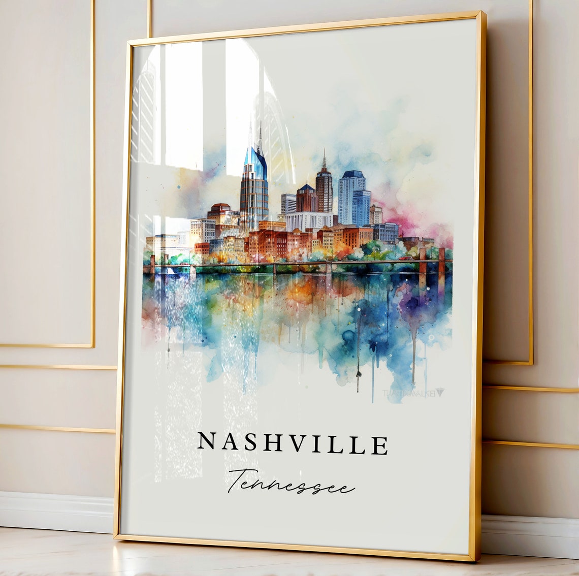 Nashville Traditional Travel Poster, Tennessee - Image 4