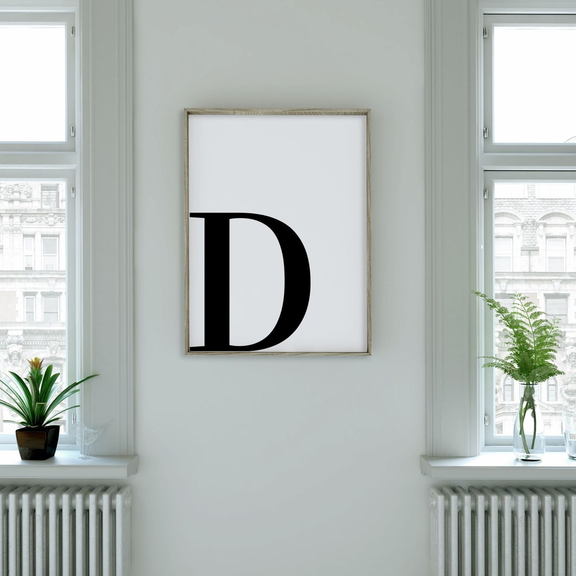 Letter D Minimalist Letter Art Print - Image 5