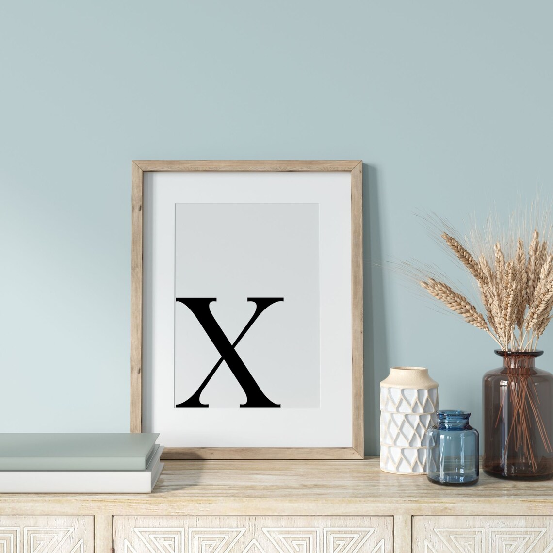 Letter X, Modern Monogram Alphabet Print - Image 3