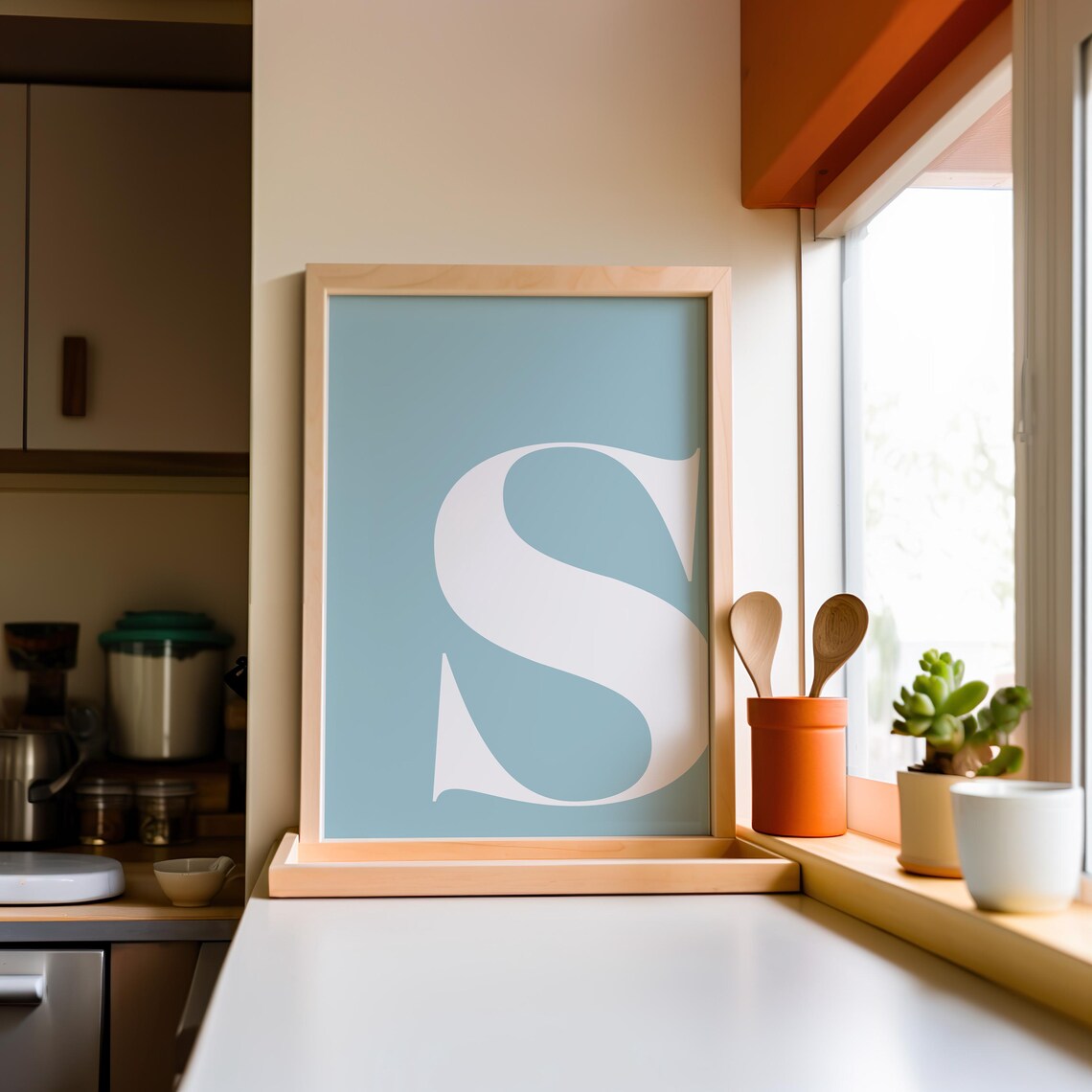 Letter S Initial Art Print, Nursery Alphabet Decor - Image 3