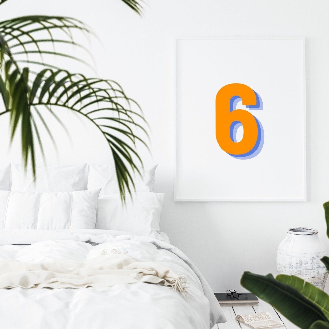 Retro 3D Number 6 Monogram, Birthday Age Poster - Image 5