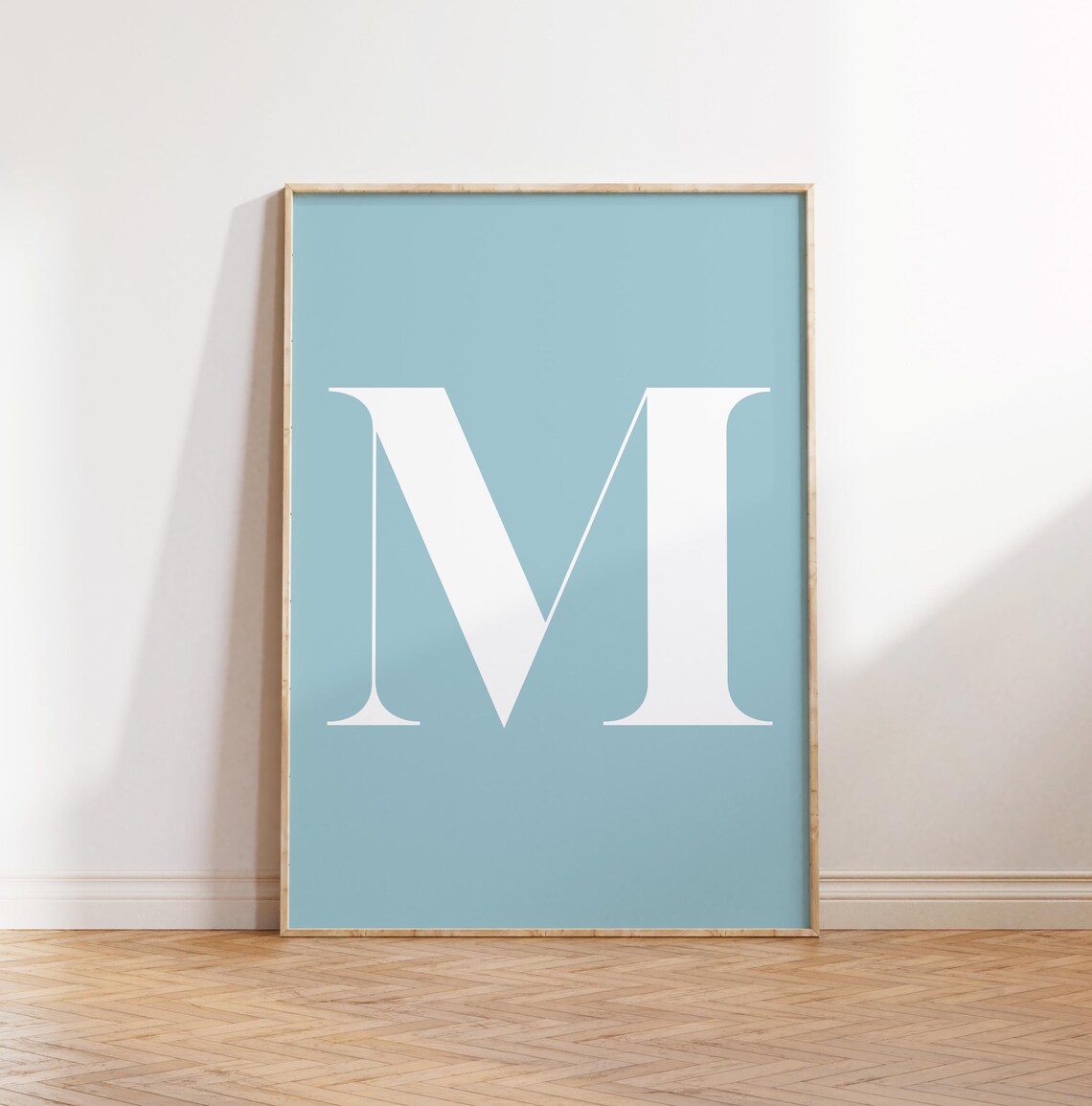 Letter M Monogram, Minimalist Alphabet Art - Image 2