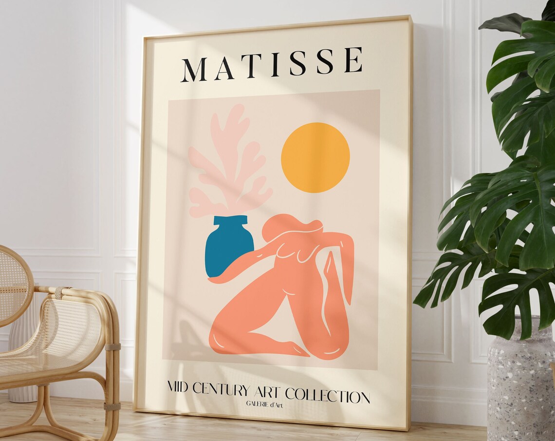 Henri Matisse Exhibition Poster, Scandinavian Boho Design