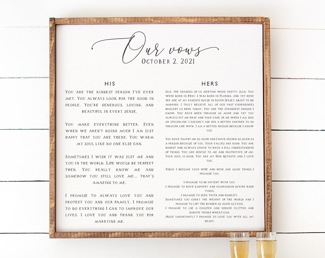 Our Vows - Custom Wedding Print