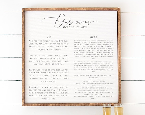 Our Vows - Custom Wedding Print