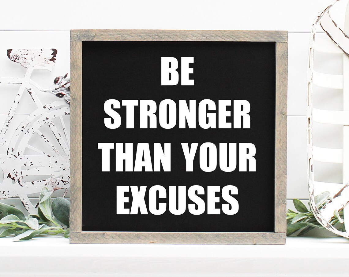 Be Stronger Than Your Excuses Bold Motivational Quote Poster - Image 3