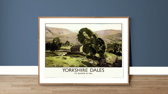 Yorkshire Dales England Vintage Travel Poster Poster Paper Or Print Gift Idea