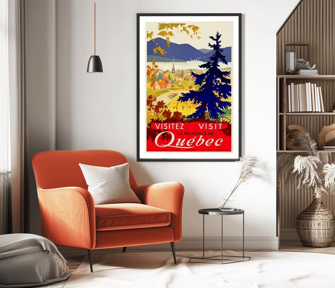 Visitez La Province De Quebec, Vintage Travel Poster - Image 2