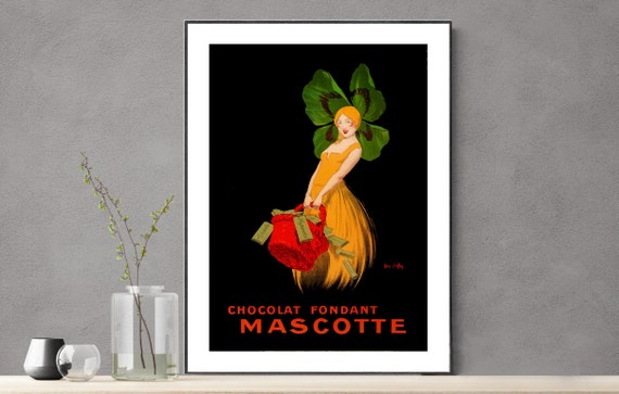 Chocolat Fondant Mascotte Vintage Fooddrink Poster Poster Paper Or Print Gift Idea
