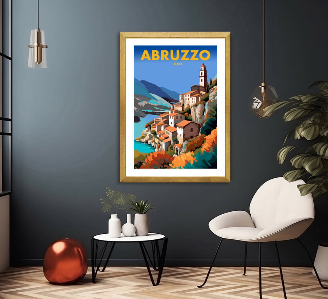 Abruzzo Italy Travel Poster, Europe Wall Decor - Image 2