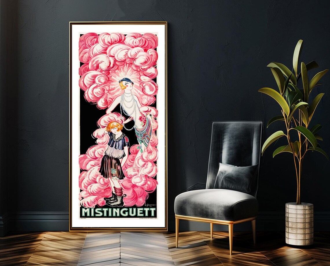 Mistinguett Vintage Celebrity Travel Poster
