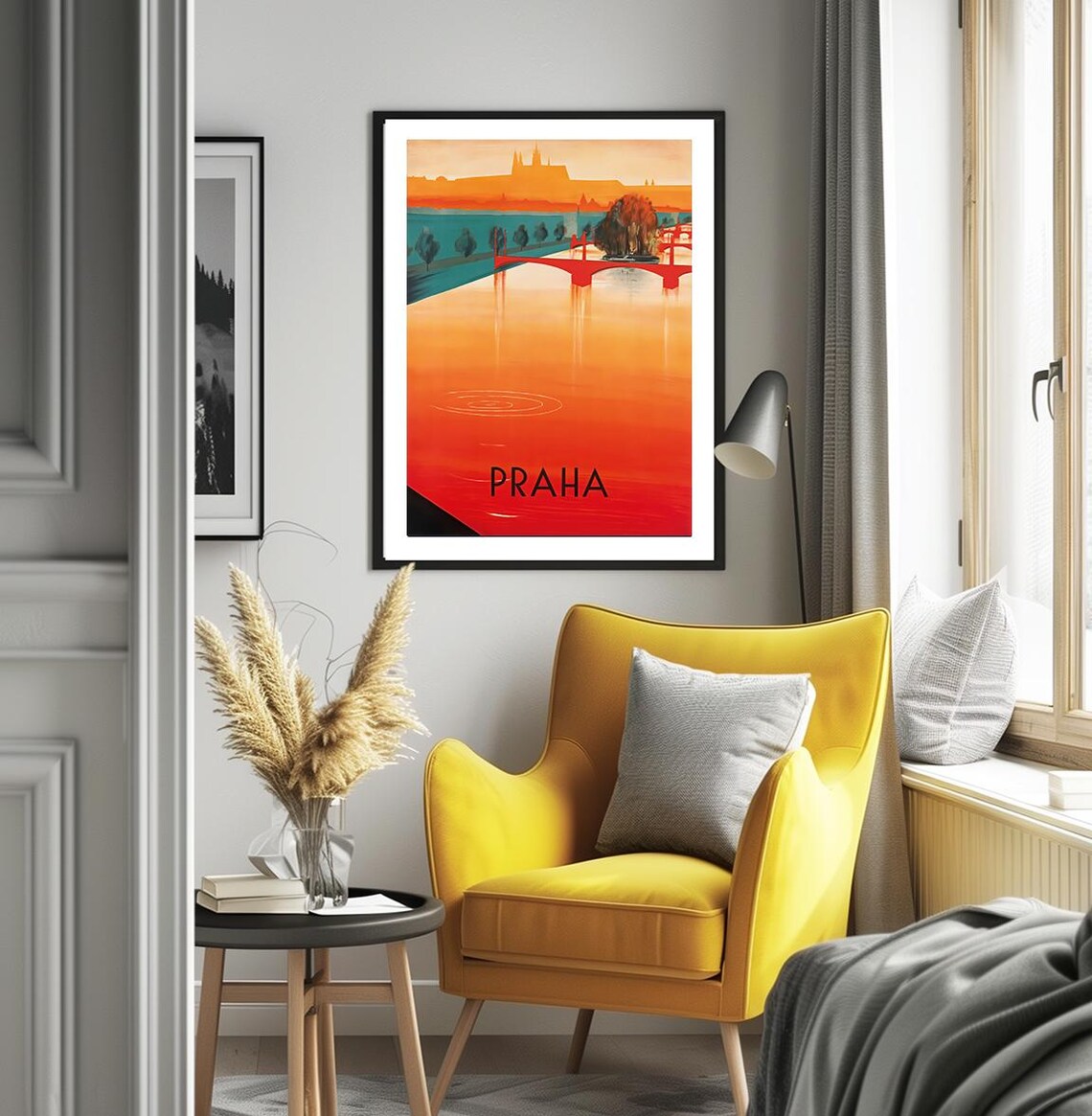 Praha Prague Vintage Travel Poster, Retro Travel Poster - Image 2