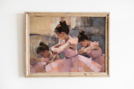 3 Impressionist Girl Ballerinas Vintage Nursery Print Nursery Wall Decor Vintage Art Baby Girl Nursery
