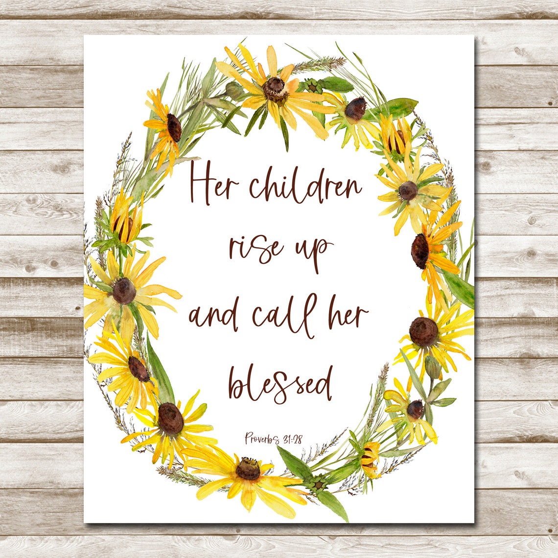 Her Children Rise Up And Call Her Blessed Mothers Day Poster - Image 10