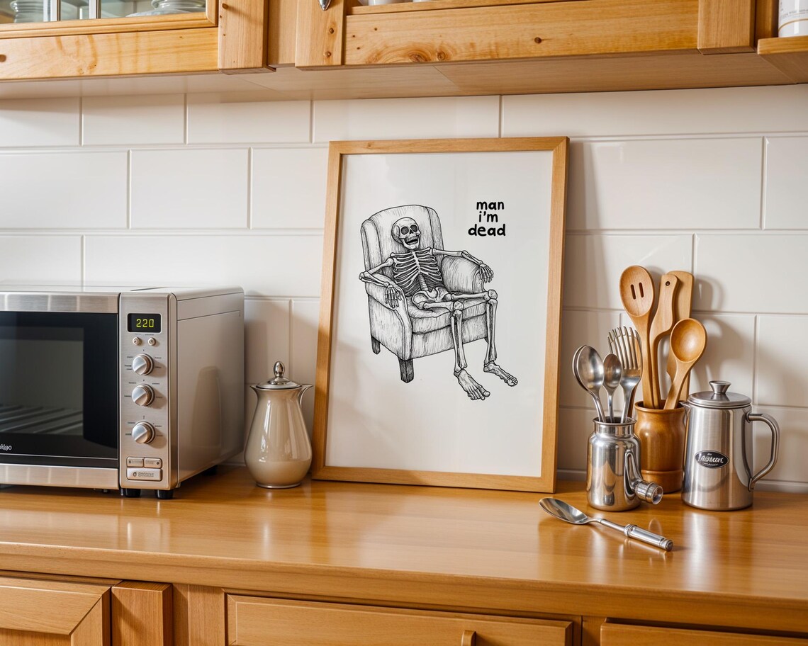 Skeleton Funny Man, I’m Dead Humor Decor - Image 5