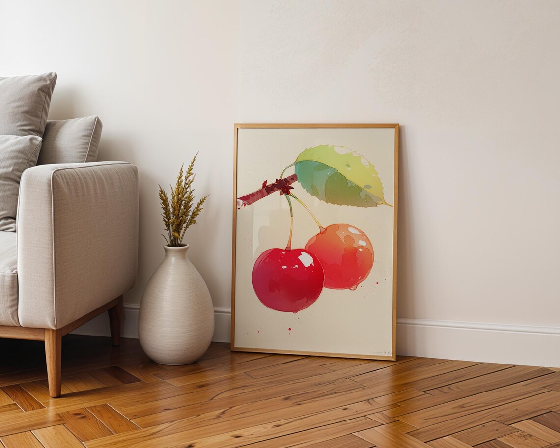 Cherry Wall Art Poster Kitchen And Room Decor For Home Styling Creative Gifts - Image 5