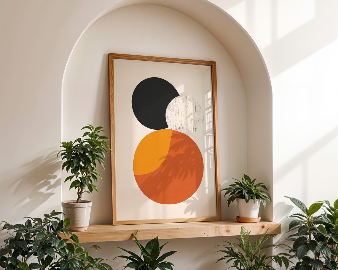 Circles Abstract Art, Home And Office Decor