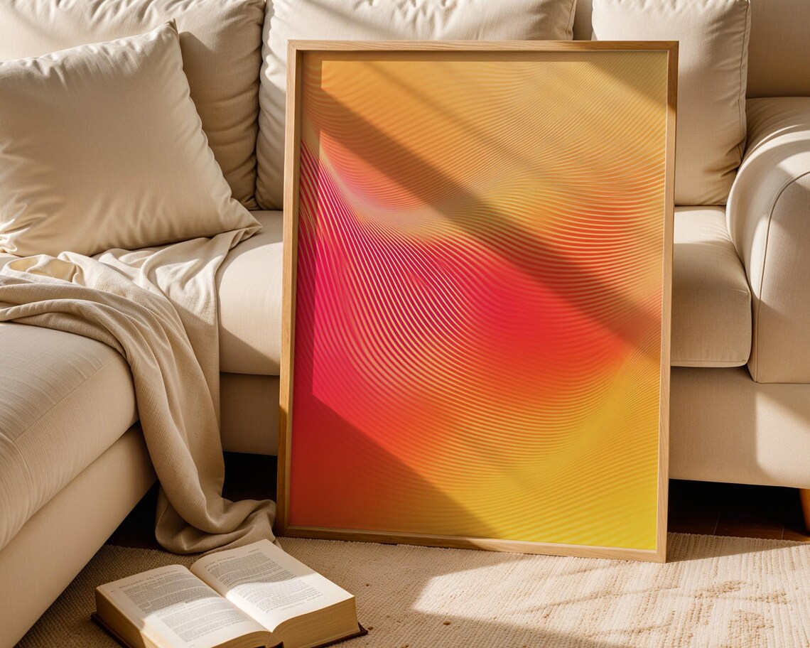 Wavy Wall Art, Home Kitchen Office Decor