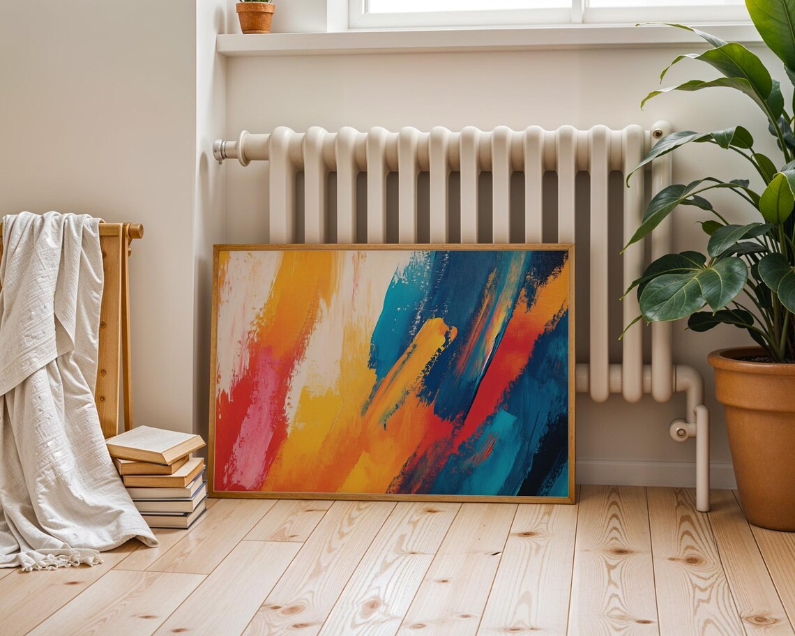 Colorful Painted Modern Art, Home Office Decor - Image 2