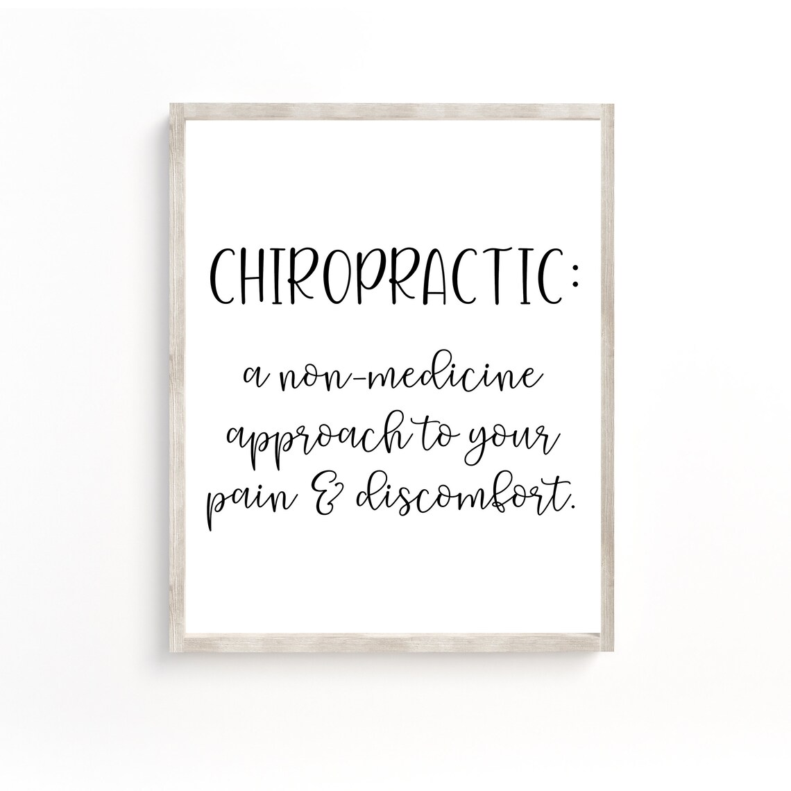 Chiropractic A Non Medicine Approach To Your Pain And Discomfort Poster