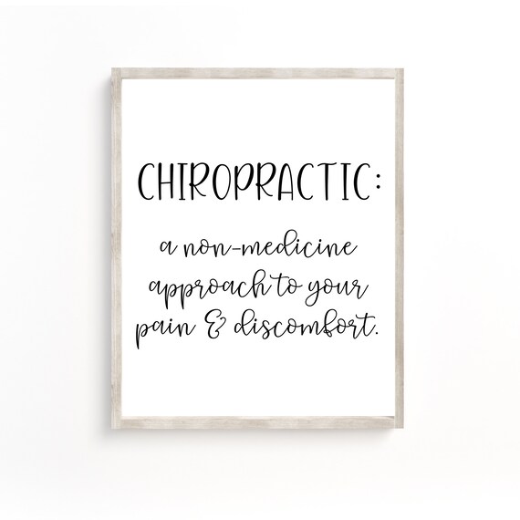 Chiropractic A Non Medicine Approach To Your Pain And Discomfort Poster