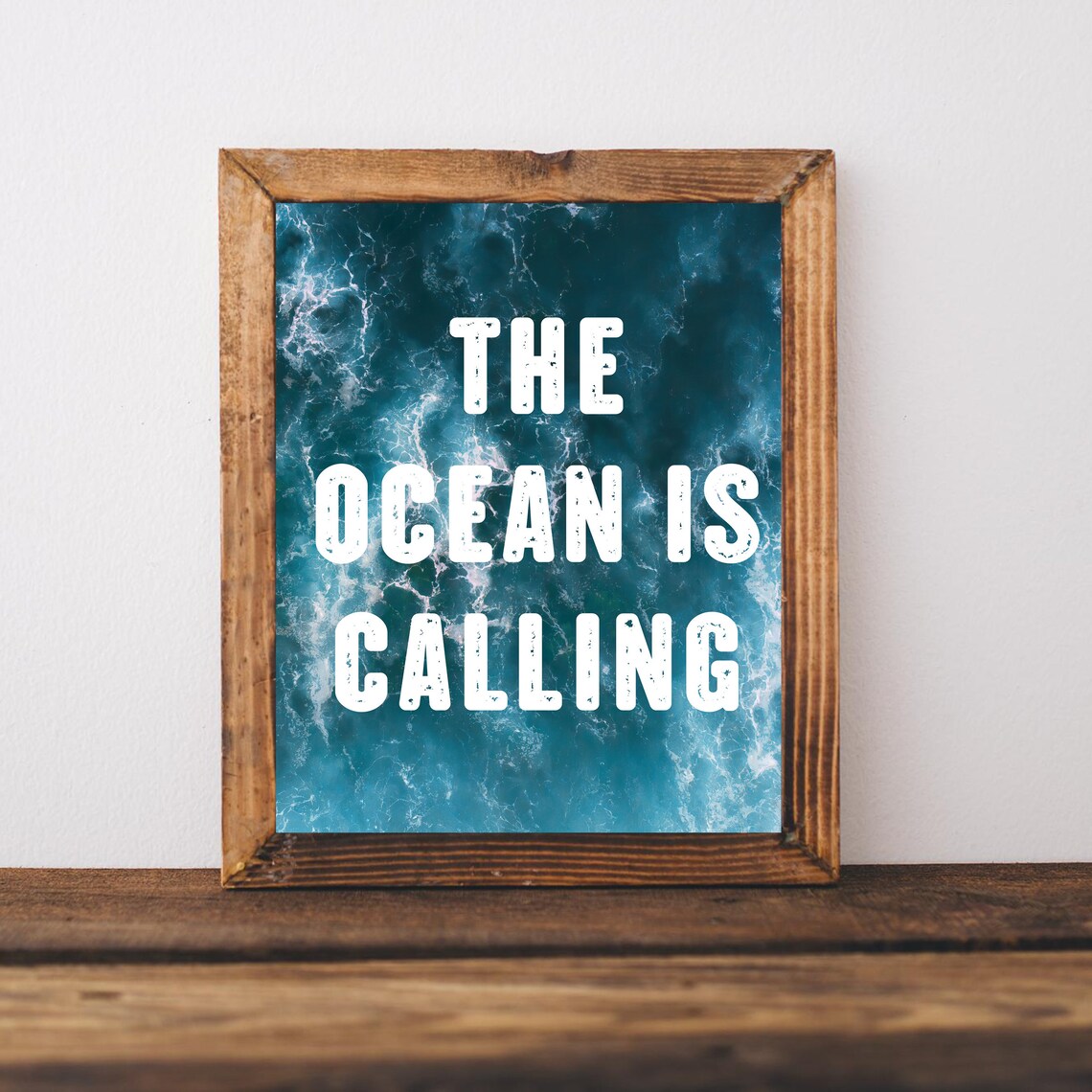 Beach Quote Sign Art Print, Ocean Wall Decor