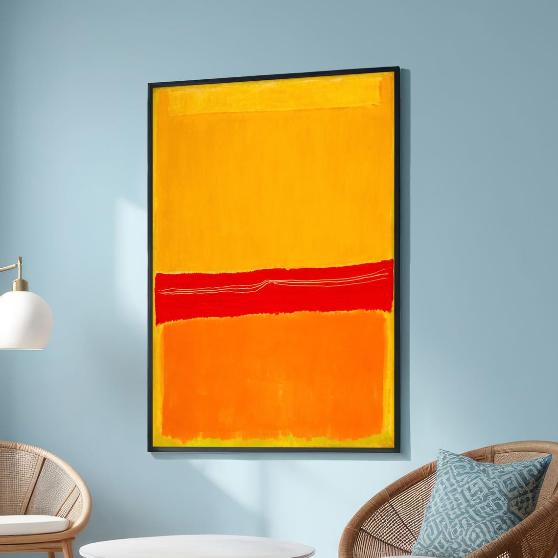 Mark Rothko Style Yellow Orange Red Color Field Abstract Poster