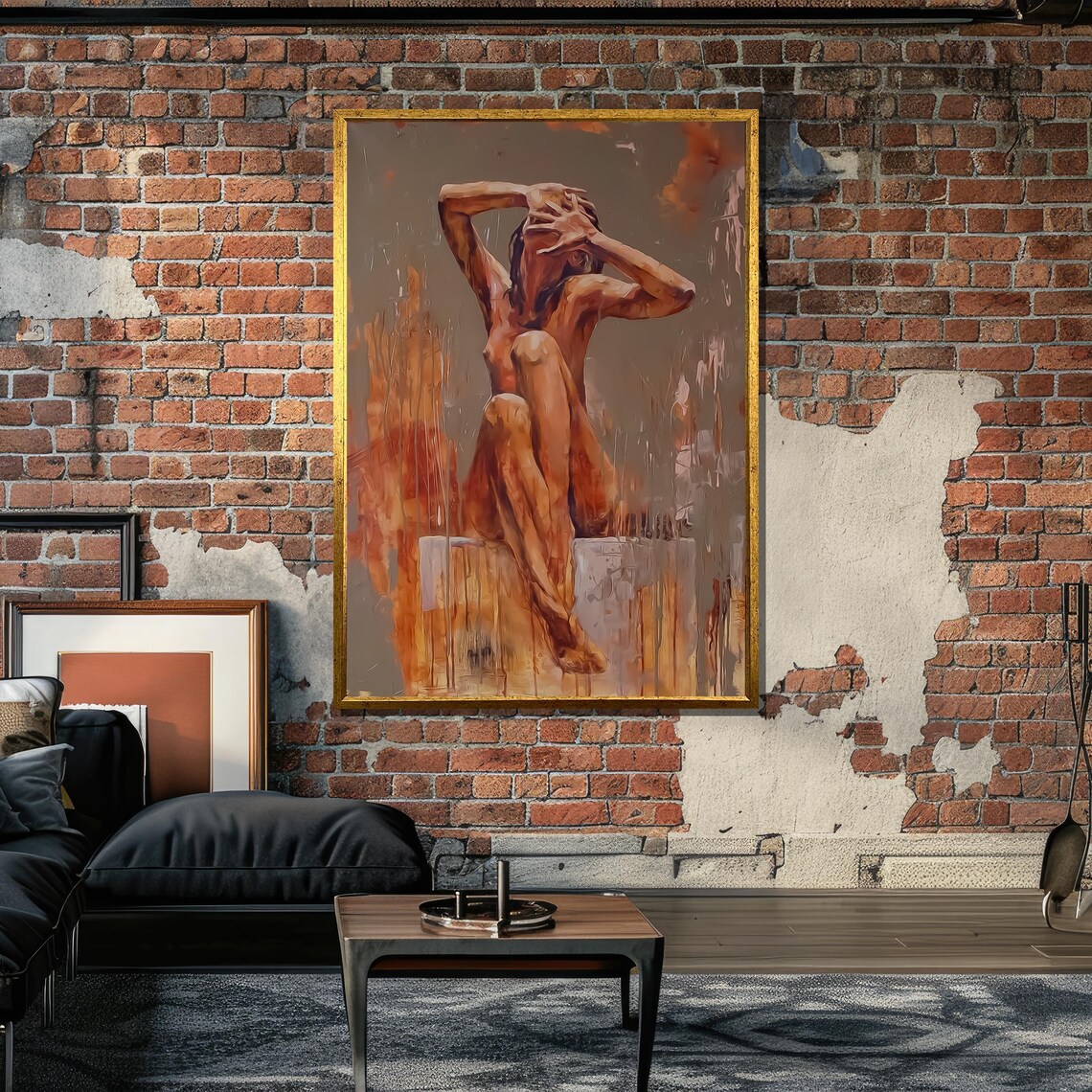Emotional Nude Figure Art, Modern Abstract Wall Art Print - Image 6