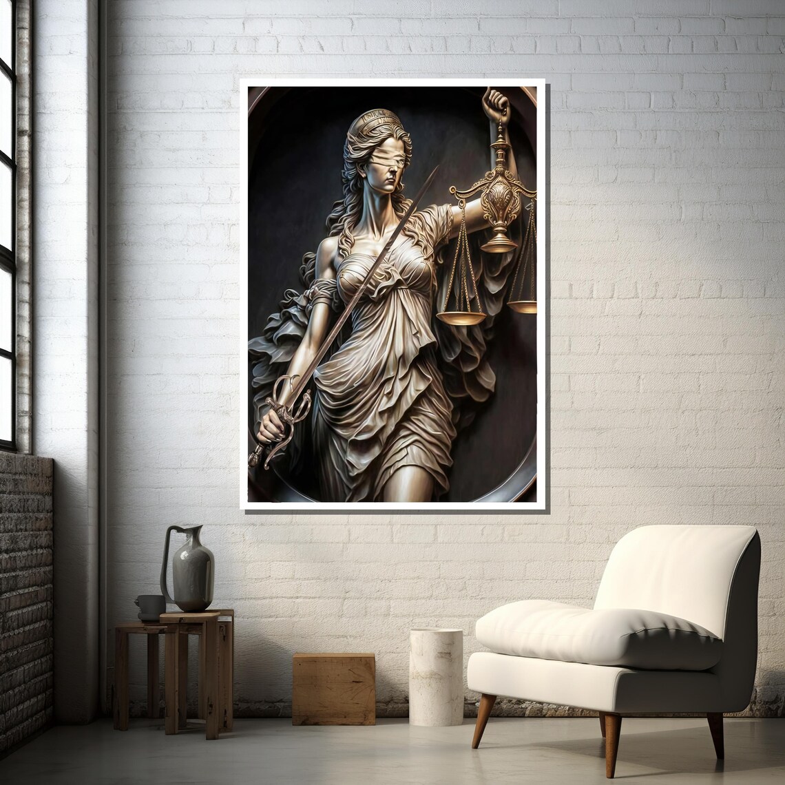 Lady Justice Art Print, Classical Legal Wall Art - Image 2