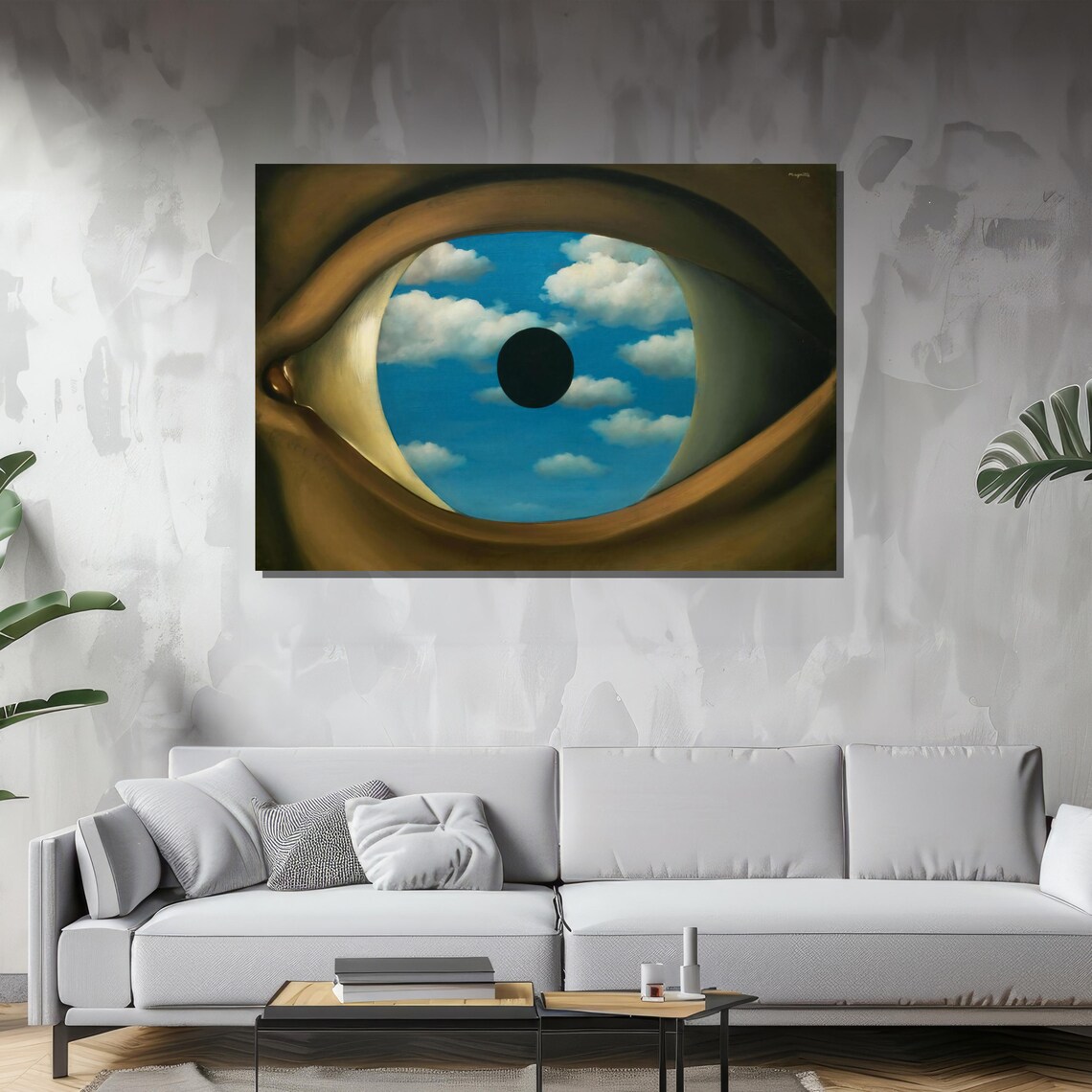 Ren Magritte The False Mirror, Surrealist Eye Decor - Image 2