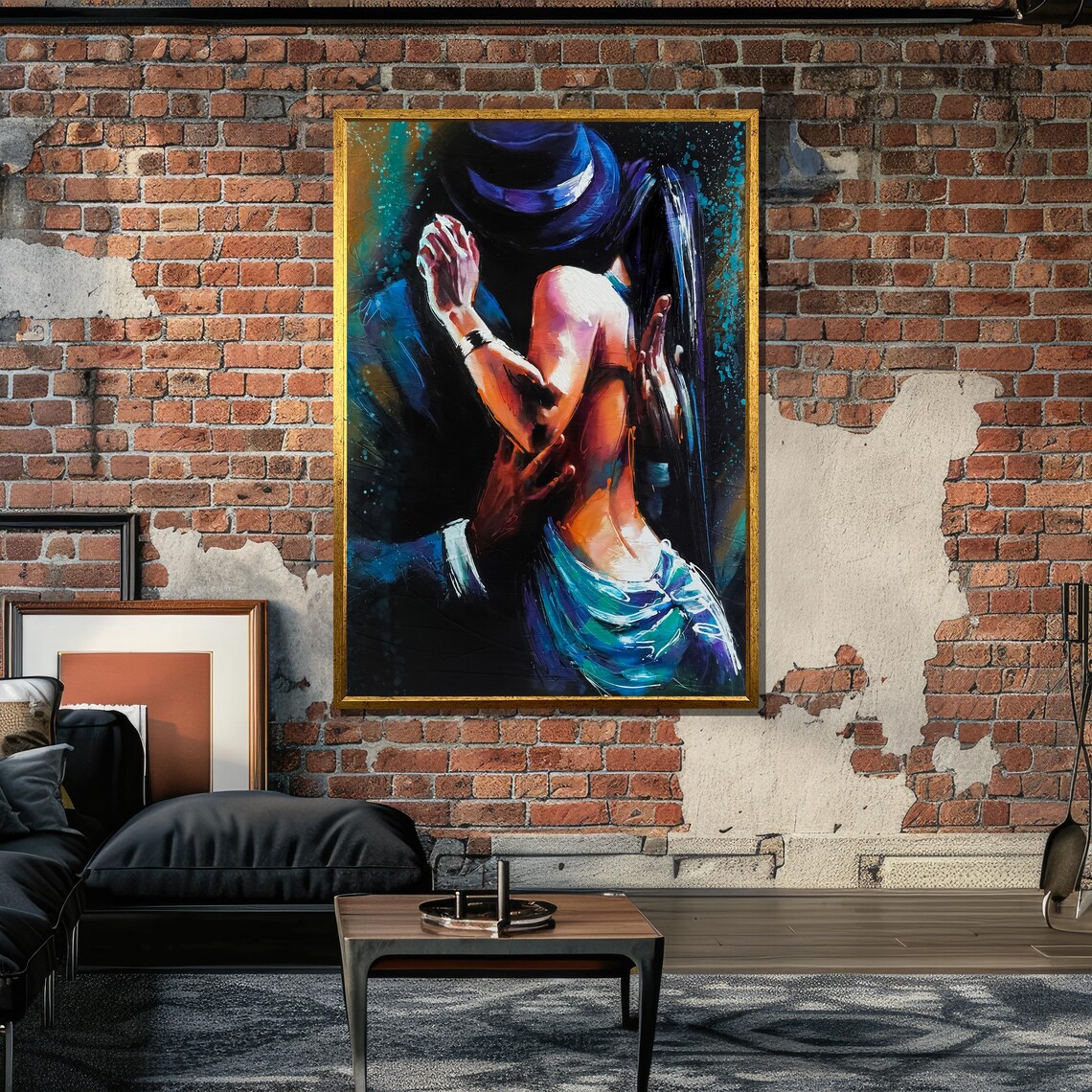 Passionate Tango Dance, Romantic Expressionist Art Print - Image 6