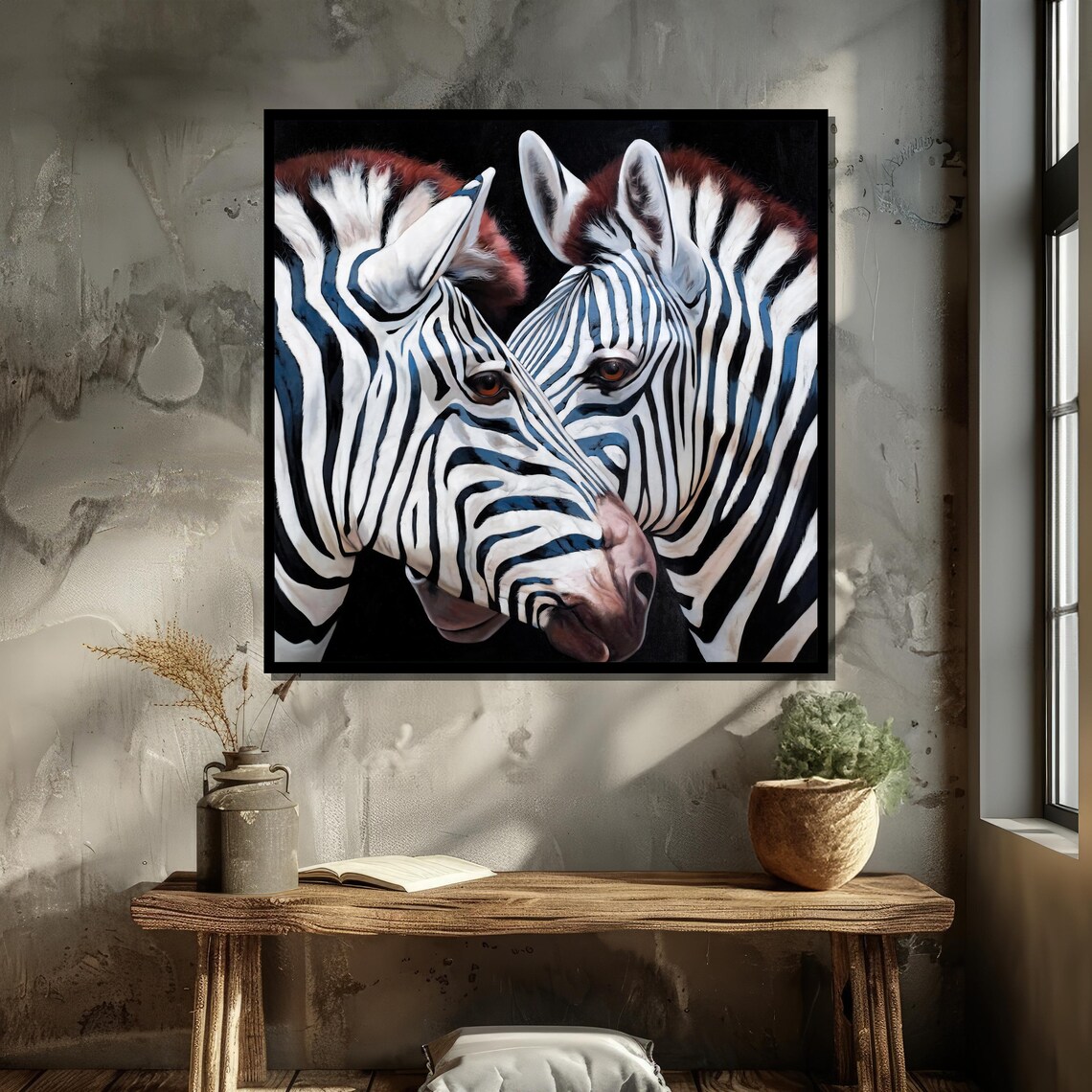 Zebra Close Up Art Print, Realistic Wildlife Decor - Image 5