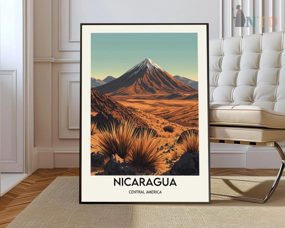 Nicaragua Poster Wall Art Print Photo Travel Gift