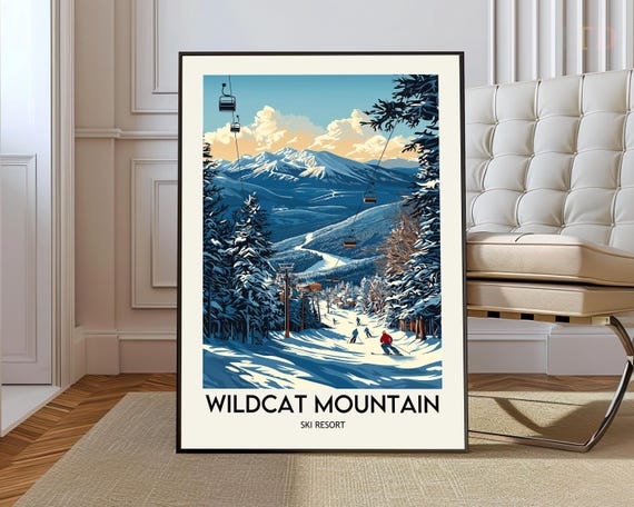 Wildcat Mountain Ski Resort Poster Wall Art Print New Hampshire