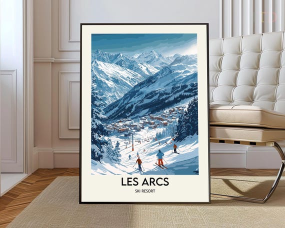 Les Arcs Ski Resort Poster Wall Art Print Photo France