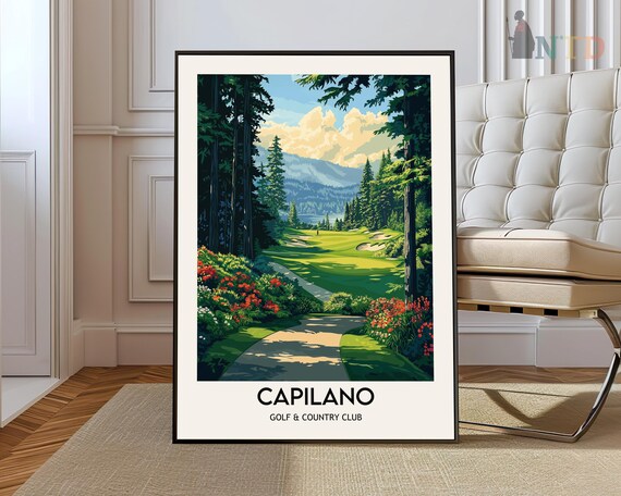 Capilano Golf Country Club Blooming Garden Path Fairway Poster