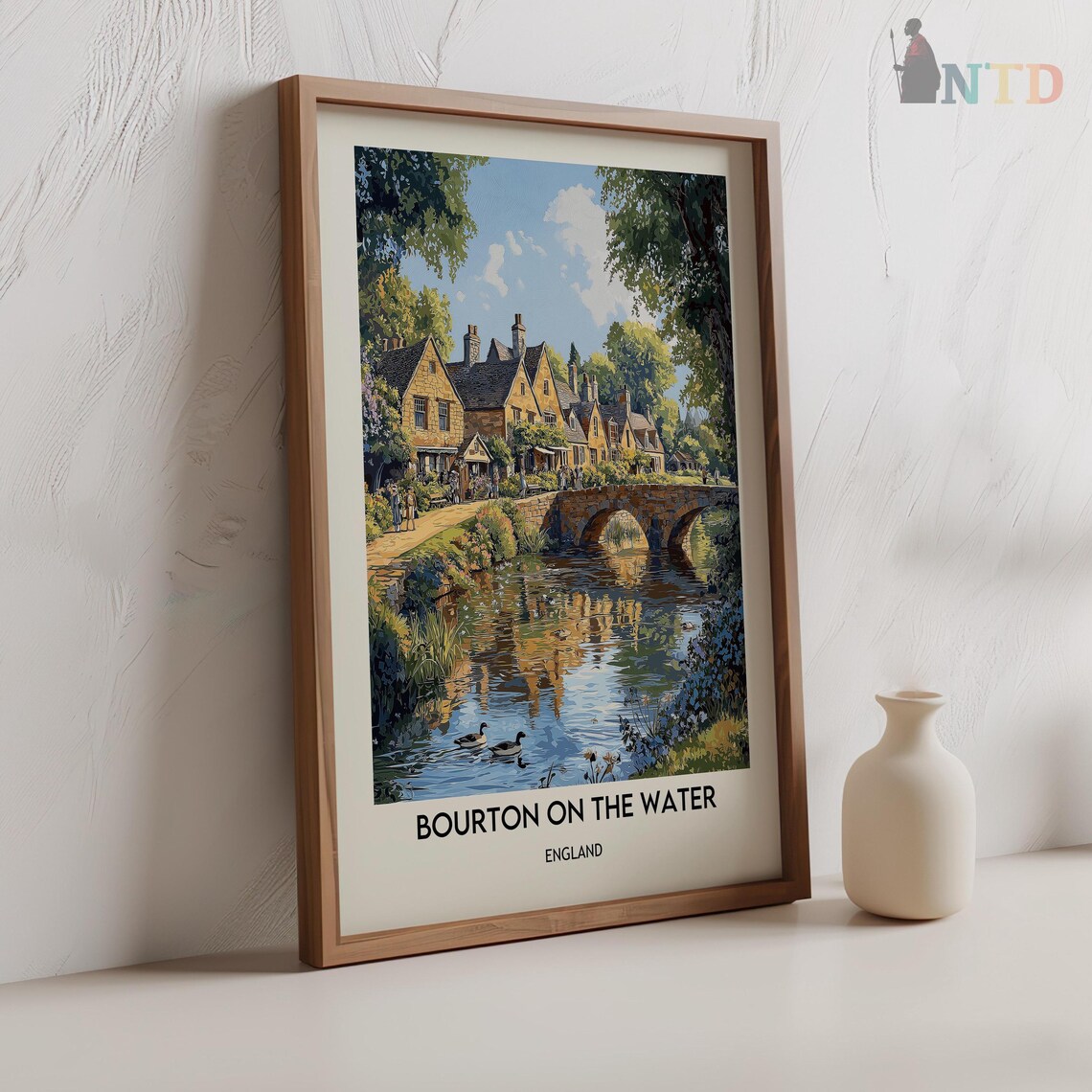 Bourton On The Water Travel Poster, Village Map - Image 2