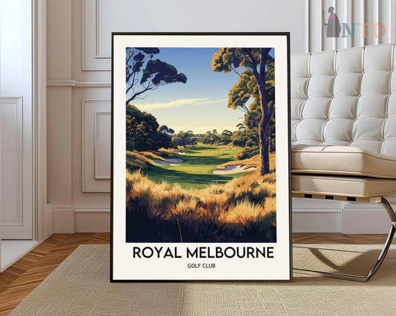 Royal Melbourne Golf Club Poster Wall Art Print Photomelbourne Australia