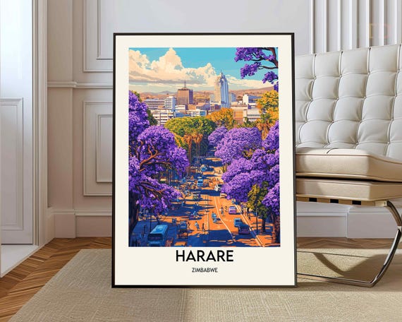 Harare Poster Wall Art Print Photo Travel Zimbabwe City