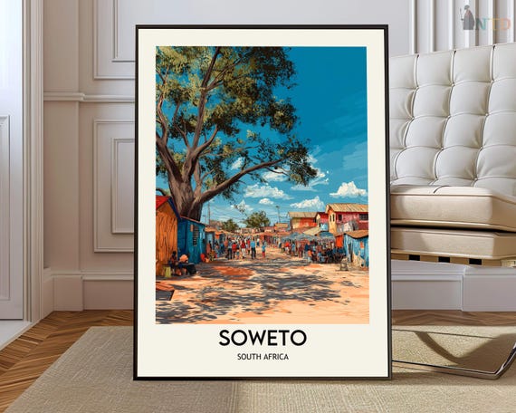 Soweto Poster Wall Art Print Photo Travel City Johannesburg