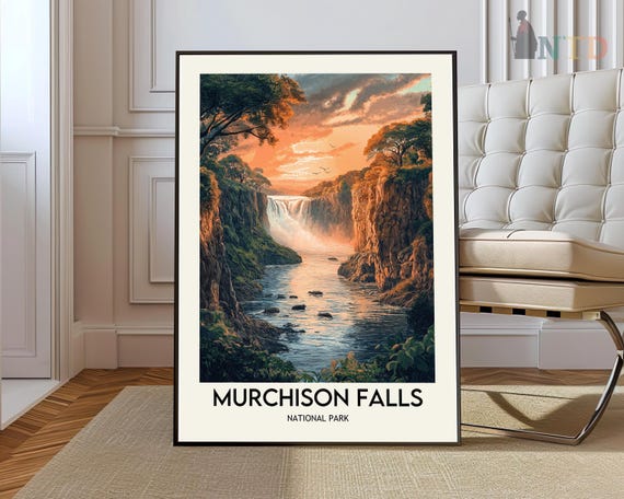 Murchison Falls Poster Wall Art Print Photo Uganda River Nile