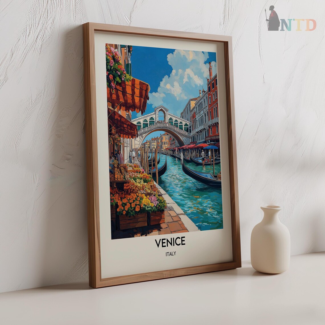 Venice Italy Canal Skyline Travel Poster - Image 2