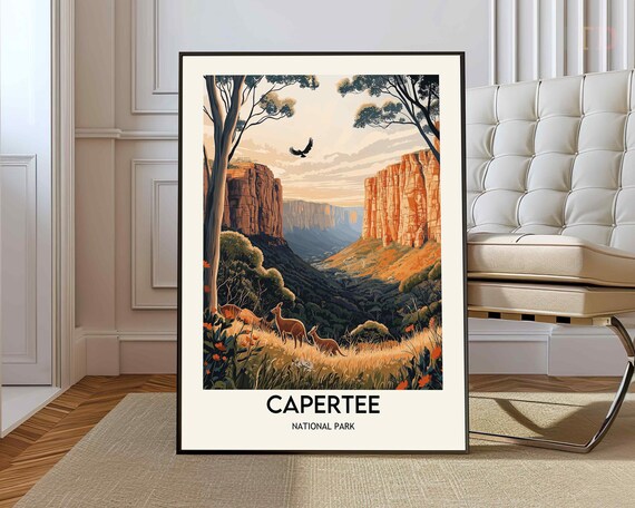 Capertee National Park Australia Kangaroo Canyon Travel Poster