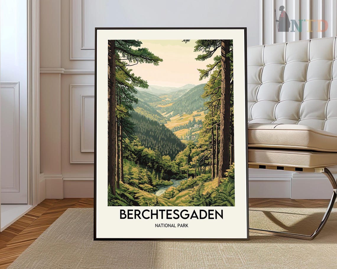 Berchtesgaden National Park Pine Valley Germany Travel Poster