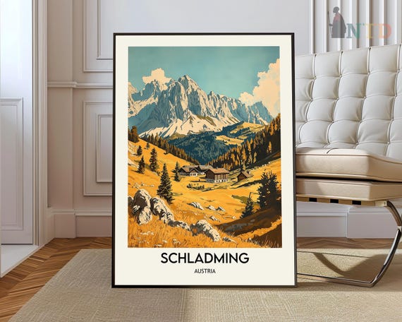 Schladming Print Schladming Wall Art Schladming Poster Schladming Photo Dachstein Mountains Schladming Enns Valley Schladming Austria