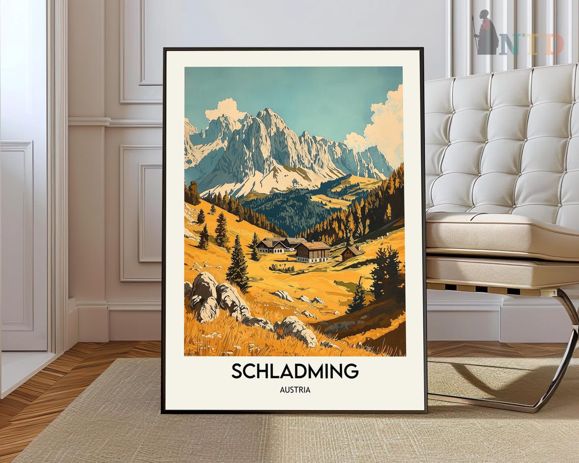 Schladming Print Schladming Wall Art Schladming Poster Schladming Photo Dachstein Mountains Schladming Enns Valley Schladming Austria