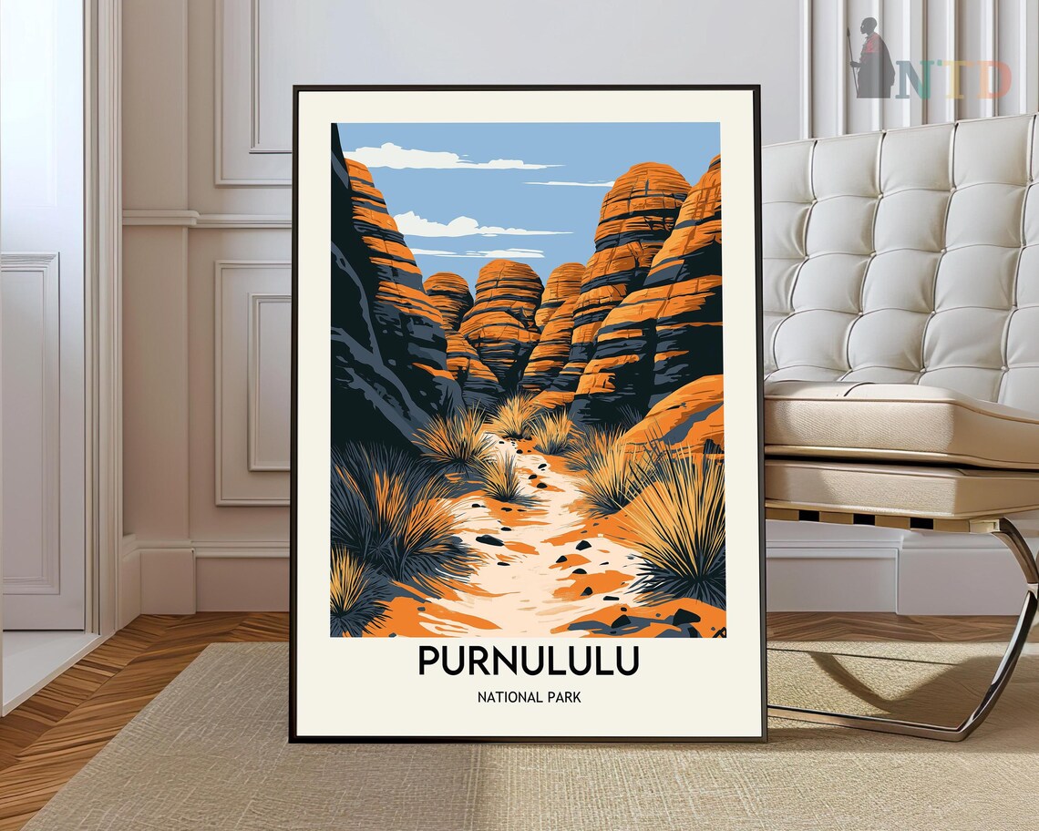 Purnululu National Park Bungle Bungles Vintage Travel Poster
