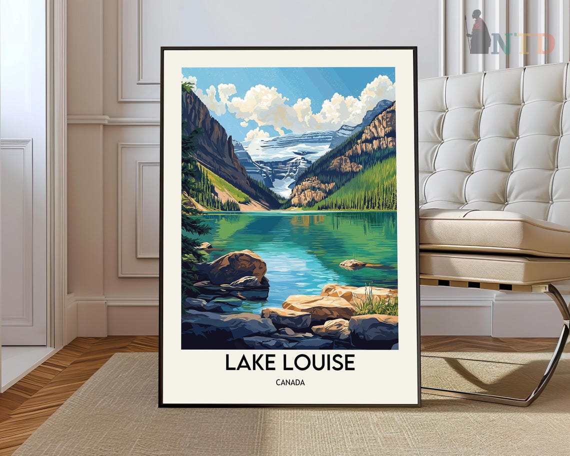 Lake Louise Canada Turquoise Glacier Lake Rocky Mountains Poster